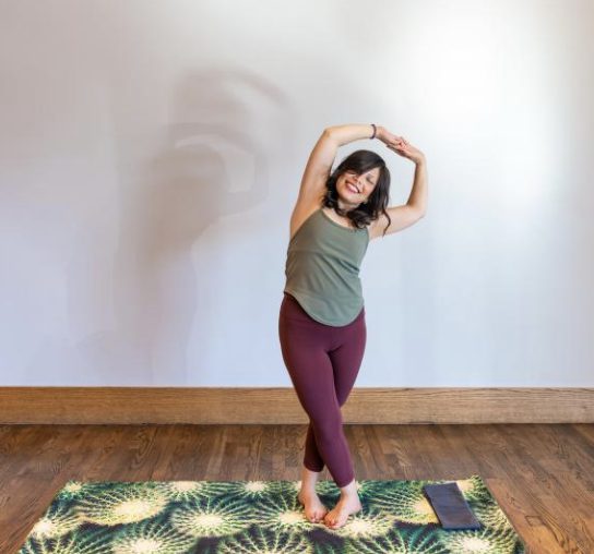woman doing yoga